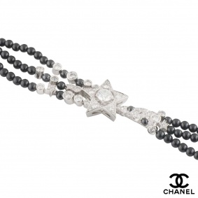 Chanel White Gold Diamond and Spinel Comete Bracelet